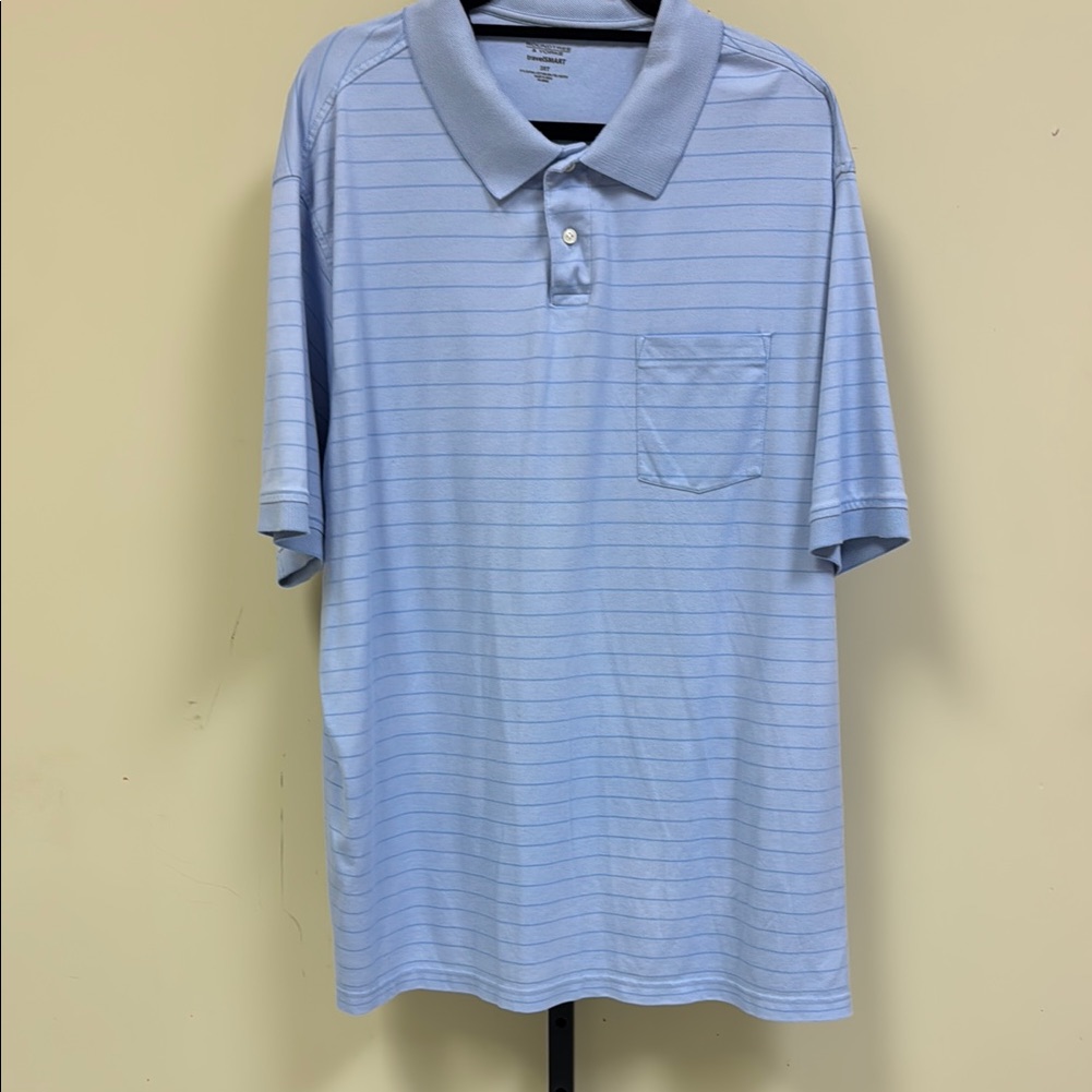 Roundtree & Yorke Blue Polo Shirt With Classic Stripes